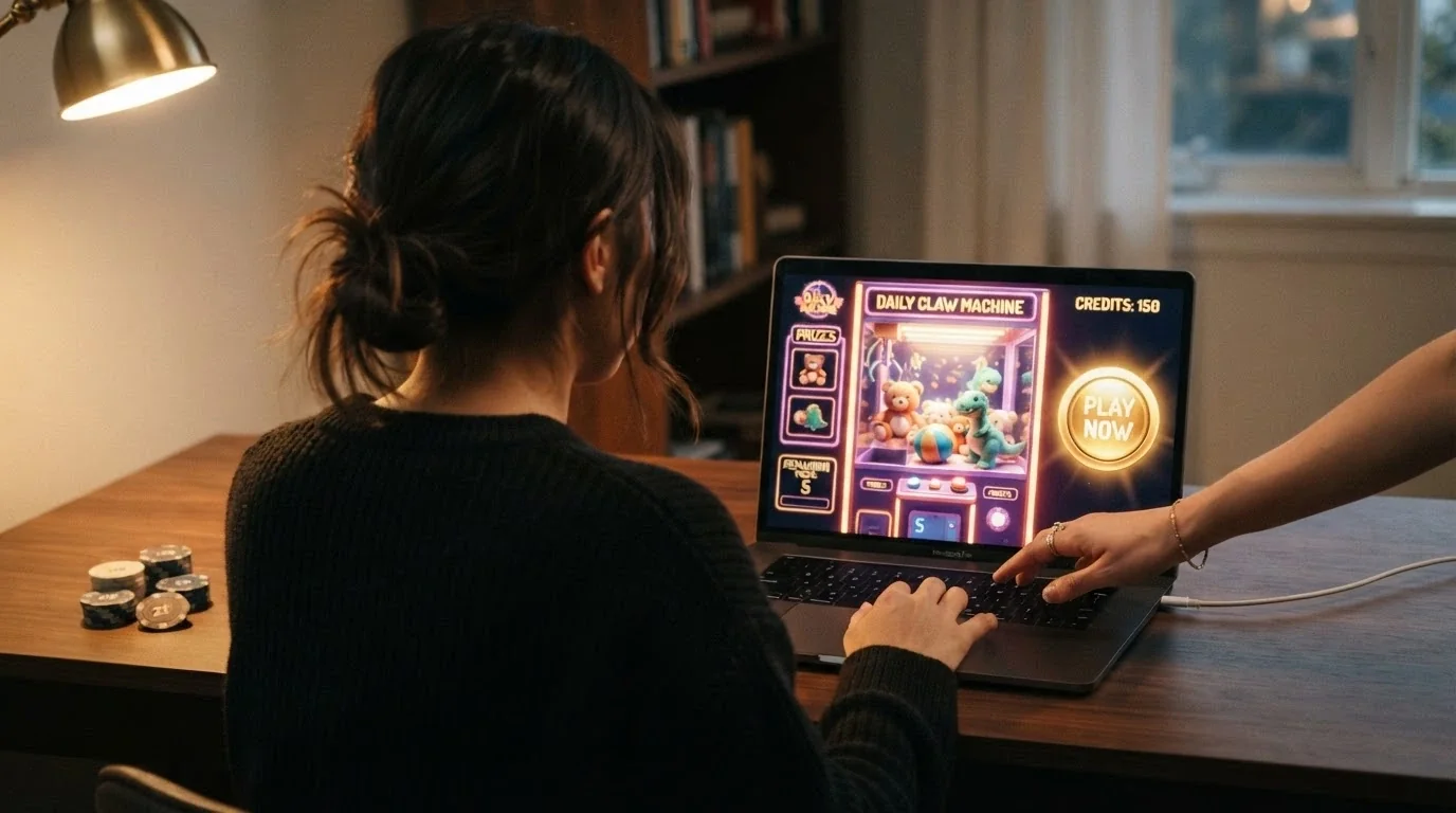 La schermata di un casinò online con il pulsante di attivazione del bonus crab evidenziato, accanto al contatore dei crediti giornalieri