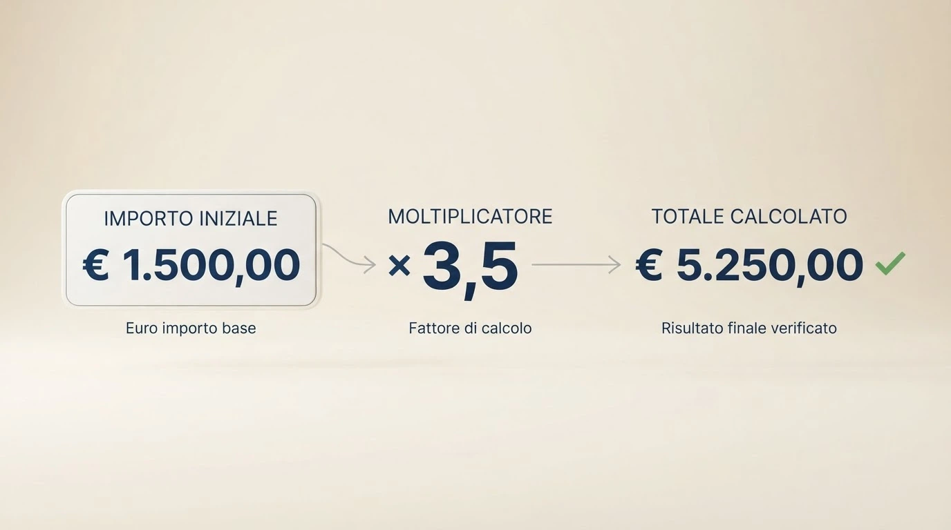 Infografica che mostra la formula del wagering: importo bonus × moltiplicatore = volume di gioco richiesto prima di prelevare